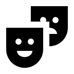 Theater Comedy Fill Icon from Sharp Fill - Streamline Material Set