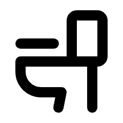 Toilet Icon from Rounded Line - Streamline Material Set