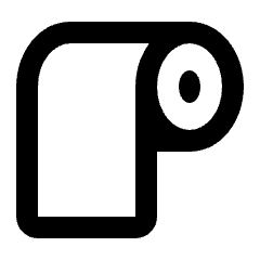 Toilet Paper Icon from Rounded Line - Material Pro Set