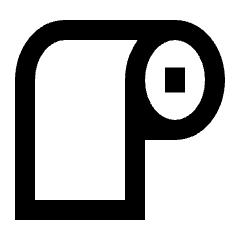 Toilet Paper Icon from Sharp Line - Material Pro Set