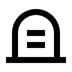 Tombstone Icon from Outlined Line - Streamline Material Set