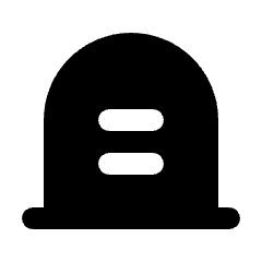 Tombstone Fill Icon from Rounded Fill - Streamline Material Set