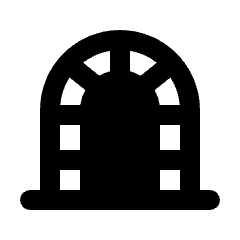 Tunnel Fill Icon from Rounded Fill - Streamline Material Set