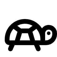 Turtle Speed Low Icon from Rounded Line - Material Pro Set