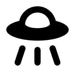 Ufo Fill Icon from Rounded Fill - Streamline Material Set