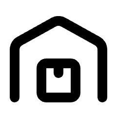 Warehouse Icon from Rounded Line - Material Pro Set