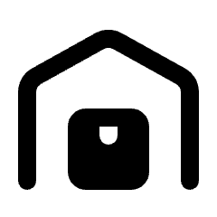 Warehouse Fill Icon from Rounded Fill - Streamline Material Set