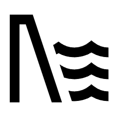 Water Dam Icon from Sharp Line - Streamline Material Set