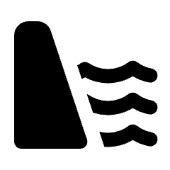 Water Dam Fill Icon from Rounded Fill - Streamline Material Set