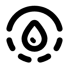 Water Drop Circle Icon from Rounded Line - Streamline Material Set