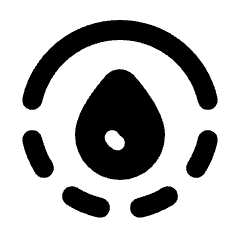 Water Drop Circle Fill Icon from Rounded Fill - Streamline Material Set