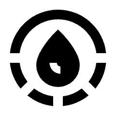 Water Drop Circle Fill Icon from Sharp Fill - Streamline Material Set