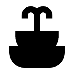 Water Fountain Fill Icon from Sharp Fill - Material Pro Set