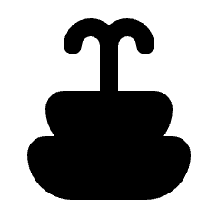 Water Fountain Fill Icon from Rounded Fill - Streamline Material Set