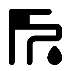 Water Tap Icon from Rounded Line - Material Pro Set