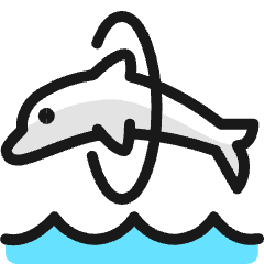 Marine Mammal Dolphin Jump Icon from Ultimate Colors Set