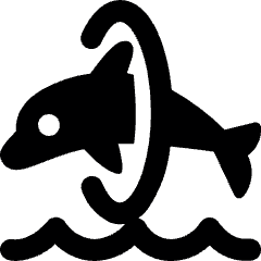 Marine Mammal Dolphin Jump Icon from Ultimate Bold Set