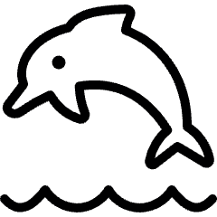 Marine Mammal Dolphin Icon from Ultimate Light Set
