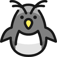 Marine Mammal Penguin Crested Icon from Ultimate Colors Set