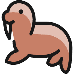 Marine Mammal Seal Body Icon from Ultimate Colors Set