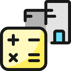 Real Estate Market Calculator Building Icon from Ultimate Colors Set