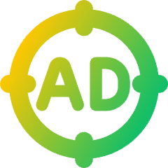 Advertising Audience Target Icon from Core Gradient Set