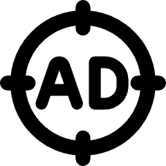 Advertising Audience Target Icon from Core Remix Set