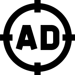 Advertising Audience Target Icon from Sharp Line Set