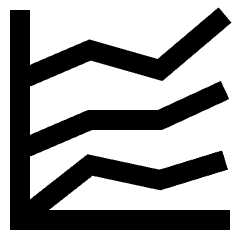 Analytics Graph Lines Icon from Sharp Line Set