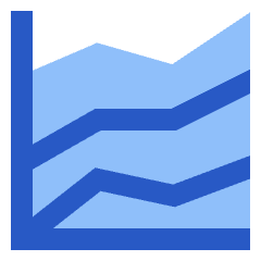 Analytics Graph Lines Icon from Sharp Flat Set