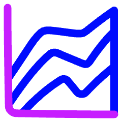 Analytics Graph Lines Icon from Plump Neon Set