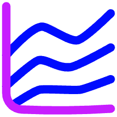 Analytics Graph Lines Icon from Flex Neon Set