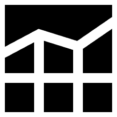 Analytics Graph Net Icon from Sharp Solid Set