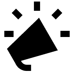 Annoncement Megaphone Icon from Sharp Solid Set