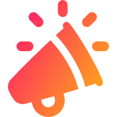 Announcement Megaphone Icon from Plump Gradient Set
