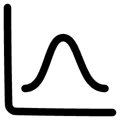 Bell Curve Chart Icon from Plump Line Set