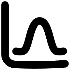 Bell Curve Chart Icon from Flex Solid Set