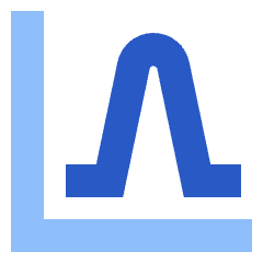 Bell Curve Chart Icon from Sharp Flat Set