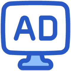 Broadcast Advertising Monitor Icon from Plump Duo Set