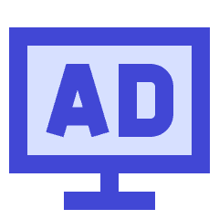 Broadcast Advertising Monitor Icon from Sharp Duo Set