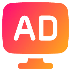 Broadcast Advertising Monitor Icon from Plump Gradient Set