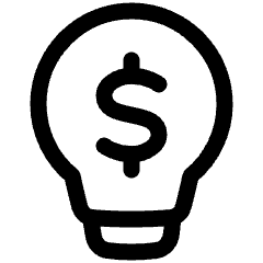 Business Idea Money Icon from Plump Line Set