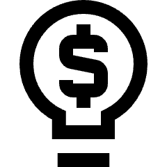 Business Idea Money Icon from Sharp Line Set