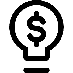 Business Idea Money Icon from Core Line Set