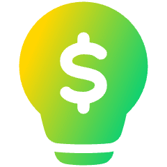 Business Idea Money Icon from Plump Gradient Set