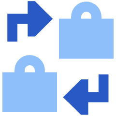 Business To Business Icon from Sharp Flat Set