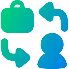 Business To Consumer Icon from Plump Gradient Set