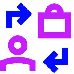 Business To Consumer Icon from Sharp Neon Set