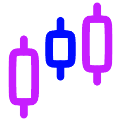 Candles Chart Icon from Plump Neon Set