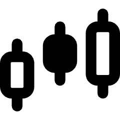 Candles Chart Icon from Core Remix Set